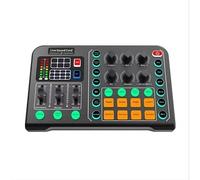 Tarjeta de sonido Mezcladores de interfaz de grabación de estudio Tarjeta de música con sonido for PC de teléfono móvil en vivo,Una Experiencia De Sonido MáS Interesante(Nero)