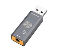 Tarjeta de Sonido para PC Adaptador USB A 3.5mm con Reducción De Ruido
