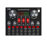 Tarjeta de Sonido para transmisión en, Caja de resonancia para transmisión Profesional, Equipo de Audio inalámbrico, función de Cambio de Voz, Efectos de Mezclador de DJ incorporados, Metal para