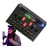 Tarjeta de sonido profesional - Controlador de audio DJ, consola mezcladora de sonido versátil | Placa de modulación de voz portátil, mezclador de audio de de estudio, paquete de equipos de