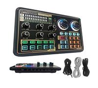 Tarjeta de sonido, SK600 multifunción mezclador de audio digital tarjeta de sonido externa con conexión inalámbrica BT para computadora Smartphone cantar grabación transmisión en vivo juegos