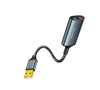 Tarjeta de sonido USB 2.0 a auriculares y micrófono, adaptador convertidor para auriculares de computadora, tarjeta de sonido, dispositivo de sonido