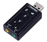 Tarjeta de Sonido USB 7.1, Sonido Envolvente, conexión Sencilla, Ideal para Juegos y Multimedia, Mejora la Calidad de Audio en PC.