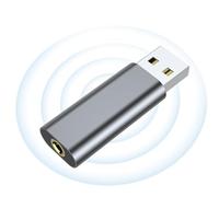 Tarjeta de Sonido USB - Adaptador de Audio Externo, Convertidor Universal 3.5mm Plug and Play Listo Para Usar | Dispositivo Portátil Auriculares Juego Música Película Oficina Trabajo Llamada Voz
