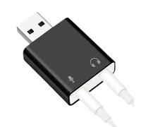 Tarjeta de sonido USB - Adaptador de módulo de sonido de 3.5 mm, interfaz de audio profesional, equipo de mejora de auriculares USB, dispositivo potenciador de convertidor digital de puerto de