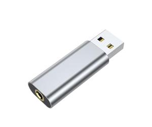 Tarjeta de Sonido USB - Adaptador Externo Plug and Play de 3,5 mm para Ordenador portátil, Auriculares USB sin Controlador, Adaptador de Juego, Audio USB para y más