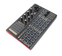 Tarjeta de sonido USB con consola de mezclas, 20 efectos de sonido, 4 modos de voz mágica, luces LED para streaming, podcasting, juegos y grabación Cambiador de voz profesional