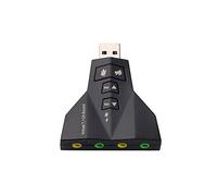 Tarjeta de sonido USB externa 3D Audio Dual Virtual 7.1 Adaptador USB 2.0 Plug & Play para ordenador portátil creativo y útil