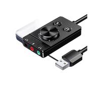 Tarjeta de Sonido USB Interfaz de Audio Adaptador de Audio Externo de Micrófono de 3,5 mm Tarjeta de Sonido para Auriculares de Portátil Tarjeta de