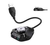 Tarjeta de Sonido USB para PC,Placa De Sonido Externa Tipo-C,Jack 3.5 mm para Tarjeta de Sonid de Computadora | para Auriculares Micrófono Altavoces Control De Volumen Estudio Streaming Podcast Guita