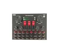 Tarjeta de sonido USB portátil con múltiples salidas de entrada en tiempo real para canto de podcasting y aplicaciones de voz en off