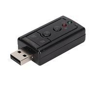 Tarjeta De Sonido USB, Tarjeta De Sonido Externa Virtual Amplificador Incorporado Y Controles De Volumen con Puertos De 3,5 Mm Y Micrófono Tarjeta De Sonido De 7.1 Canales