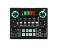 Tarjeta de sonido V9, tarjeta de sonido en vivo for PC, teléfono móvil, mezclador HIFI, equipo de grabación y canto,Compatibilidad Universal