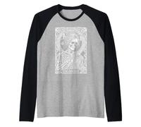 Tarjeta de Tarot a Ganchillo, Divertida prostituta, Esqueleto de Mujer, Tejido a Ganchillo Camiseta Manga Raglan