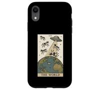 Tarjeta de Tarot Alien The World UFO Invasion Funny Cow Carcasa para iPhone XR