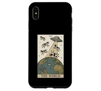 Tarjeta de Tarot Alien The World UFO Invasion Funny Cow Carcasa para iPhone XS MAX