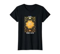 Tarjeta de Tarot Bohemia El Sol Arte Espiritual Elemento Fuego Camiseta gráfica económica, Mujer, Negro, XL