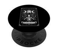 Tarjeta de Tarot Bruja Luna Triple Luna Diosa Wicca PopSockets PopGrip Adhesivo