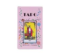 Tarjeta de tarot, cartas de oráculo de 4 x 2.36 pulgadas para leer, guía espiritual en ruso con caja, mazo de adivinación para vidas pasadas, meditación de atención plena, autodescubrimiento y