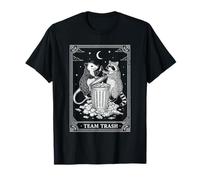 Tarjeta de Tarot de Basura del Equipo Divertida Arte gótico de zarigüeya Raccoo Moon Camiseta