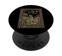 Tarjeta de Tarot de constelación de Conejo Salvaje gótico Celestial PopSockets PopGrip Adhesivo