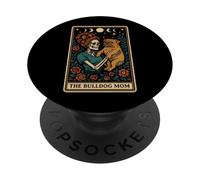 Tarjeta de Tarot de Esqueleto para el día de la Madre de The Bulldog Mom Dog Mama PopSockets PopGrip Adhesivo