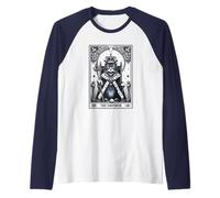 Tarjeta de Tarot de Gato Emperador Divertido Gatito gótico místico Camiseta Manga Raglan