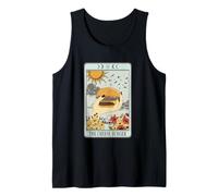 Tarjeta de Tarot de Hamburguesa con Queso Vintage Gráfico de Comida mística Camiseta sin Mangas