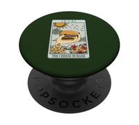 Tarjeta de Tarot de Hamburguesa con Queso Vintage Gráfico de Comida mística PopSockets PopGrip Adhesivo