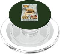 Tarjeta de Tarot de Hamburguesa con Queso Vintage Gráfico de Comida mística PopSockets PopGrip para MagSafe