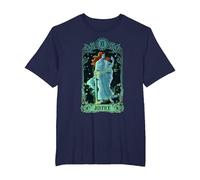 Tarjeta de Tarot de Justicia Diseño de Arcanos Major Camiseta, Hombre Tallas Grandes, Azul Marino, 4X Alto