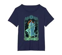 Tarjeta de Tarot de Justicia Diseño de Arcanos Major Camiseta, Mujer Tallas Grandes, Azul Marino, 4XL Grande