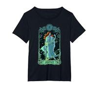 Tarjeta de Tarot de Justicia Diseño de Arcanos Major Camiseta, Mujer Tallas Grandes, Negro, 6XL Grande