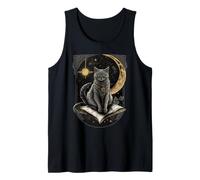 Tarjeta de Tarot de la Luna, Gato Celestial, Regalo mágico Camiseta sin Mangas