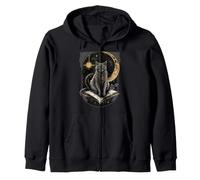 Tarjeta de Tarot de la Luna, Gato Celestial, Regalo mágico Sudadera con Capucha