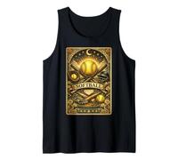 Tarjeta de Tarot de sóftbol Vintage místico Deportivo Bate mágico Camiseta sin Mangas