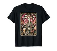 Tarjeta de Tarot de The Yapper Talking Skeleton Coffee Lover Camiseta