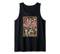 Tarjeta de Tarot de The Yapper Talking Skeleton Coffee Lover Camiseta sin Mangas
