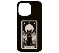 Tarjeta de Tarot Diablo Negro Gato Medieval Vintage Horror Carcasa para iPhone 14 Pro MAX