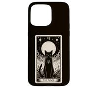 Tarjeta de Tarot Diablo Negro Gato Medieval Vintage Horror Carcasa para iPhone 15 Pro MAX