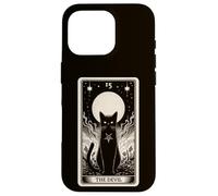 Tarjeta de Tarot Diablo Negro Gato Medieval Vintage Horror Carcasa para iPhone 16 Pro