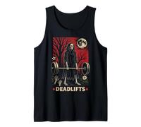 Tarjeta de Tarot Divertida para Entrenamiento de Gimnasio con Peso Muerto, Color Negro Camiseta sin Mangas