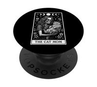 Tarjeta de Tarot Esqueleto para el día de la Madre con Texto The Cat Mom PopSockets PopGrip Adhesivo
