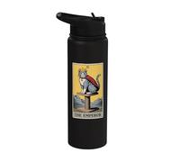 Tarjeta de Tarot Gato El Emperador Gato Rascador Poste Árbol Gato Stainless Steel Insulated Water Bottle