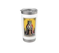 Tarjeta de Tarot Gato El Emperador Gato Rascador Poste Árbol Gato Vaso térmico de acero inoxidable de doble pared