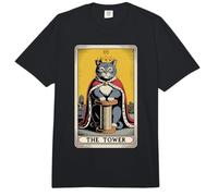 Tarjeta de Tarot Gato La Torre Gato Rascador Poste Árbol Gato Comfort Colors Adult Heavyweight T-Shirt