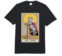 Tarjeta de Tarot Gato La Torre Gato Rascador Poste Árbol Gato Comfort Colors Adult Heavyweight T-Shirt
