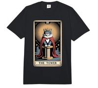 Tarjeta de Tarot Gato La Torre Gato Rascador Poste Árbol Gato Comfort Colors Adult Heavyweight T-Shirt