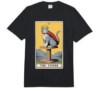 Tarjeta de Tarot Gato La Torre Gato Rascador Poste Árbol Gato Comfort Colors Adult Heavyweight T-Shirt