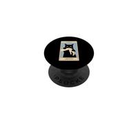 Tarjeta de Tarot Gato Negro Muerte Bruja Gótico Tarot Arte Divertido Gato PopSockets PopGrip Adhesivo